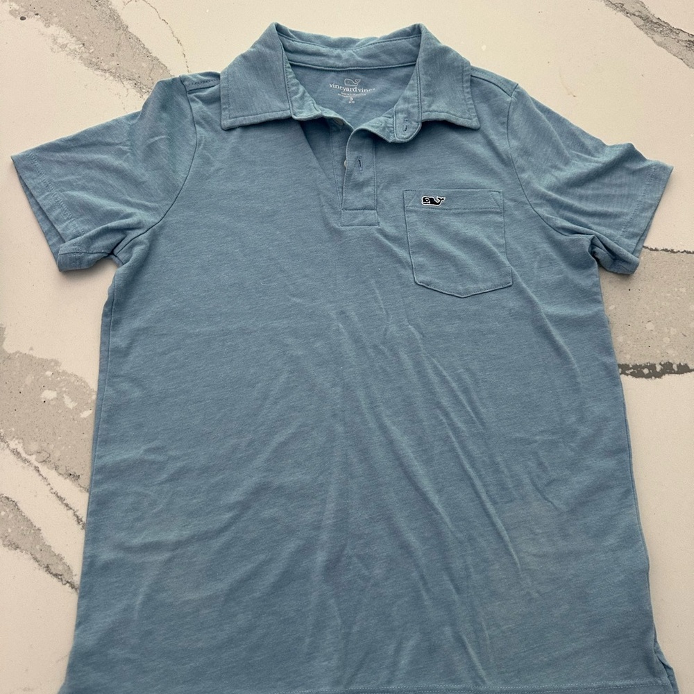 EUC Vineyard Vines Youth Blue Polo Shirt (Small, 8-10)